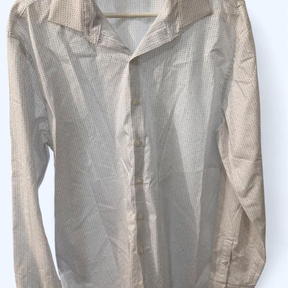 Kenneth-cole Men's White and Cream Shirt